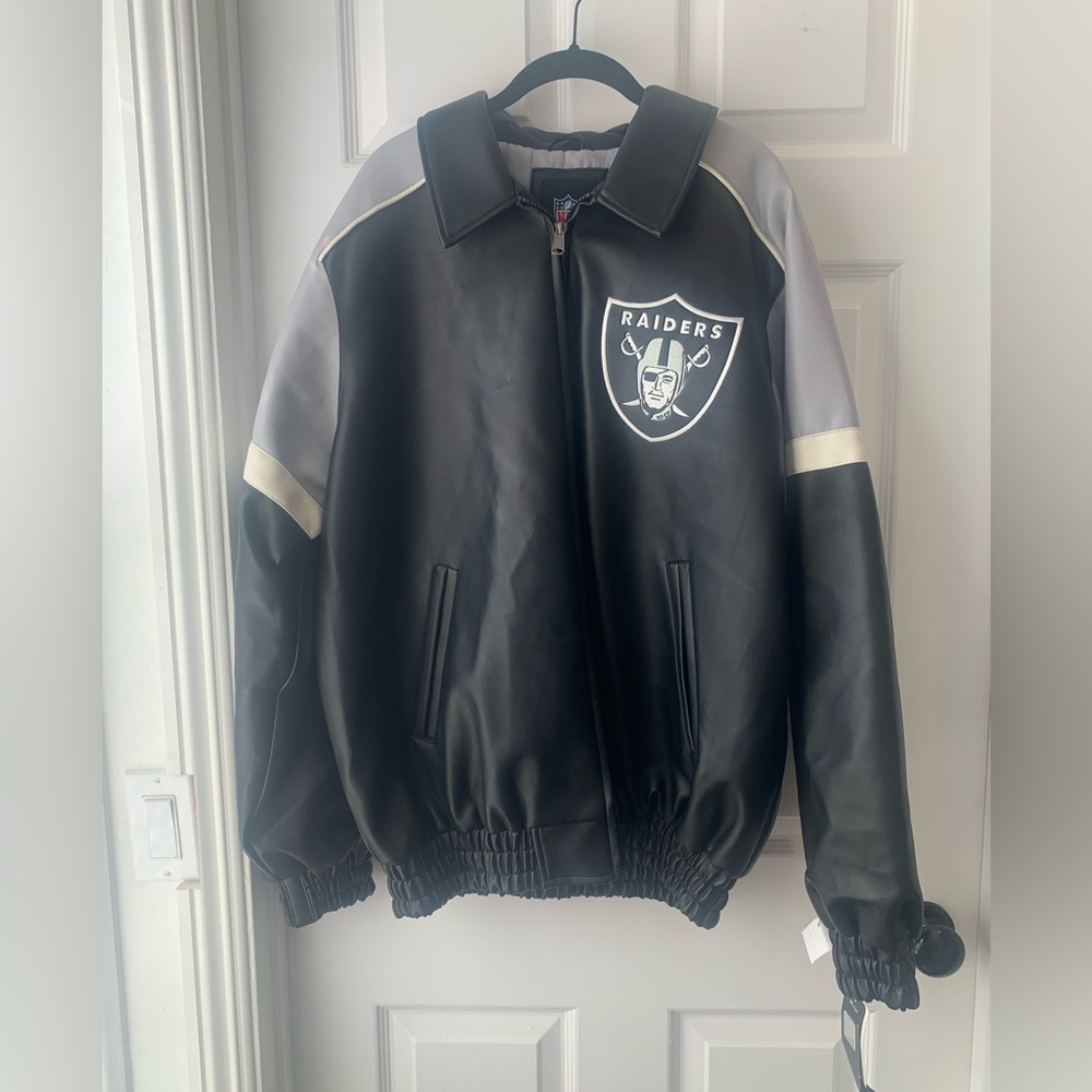 NFL RAIDERS Leather Jacket, Raiders Jacket, NFL Jacket